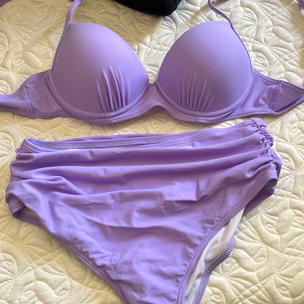 Lilac Push up Bathing Suit